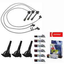 DENSO Spark plugs +  Ignition Coil Wire Set For 96-03 Toyota 4Runner Tacoma 3.4L