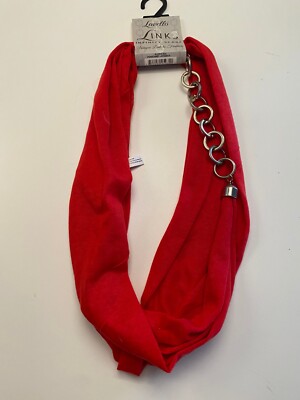 NWT Lavello Links Infinity Fashion Scarf Red Double Loop