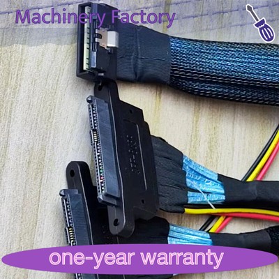 SFF-8654 LP Slim SAS 8i NVMe to 2 SFF-8639 U2 Solid State Drive Data Cable 43CM