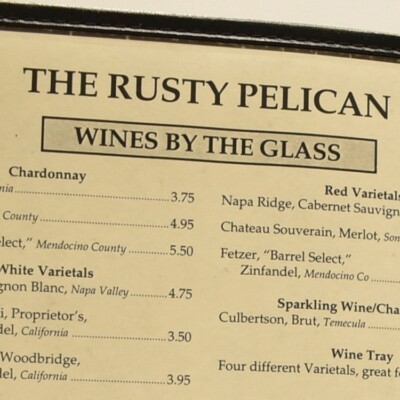 Vintage 1994 The Rusty Pelican Restaurant Menu Baseline Road Tempe Arizona