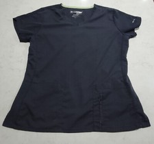 Grey s Anatomy Scrubs By Barco V-Neck Top Charcoal Gray Woman's Size Large NWOT