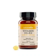 NatureWise Vitamin D3 10000 IU Plus K2 MK-7 200 mcg with Organic Extra Virgin...