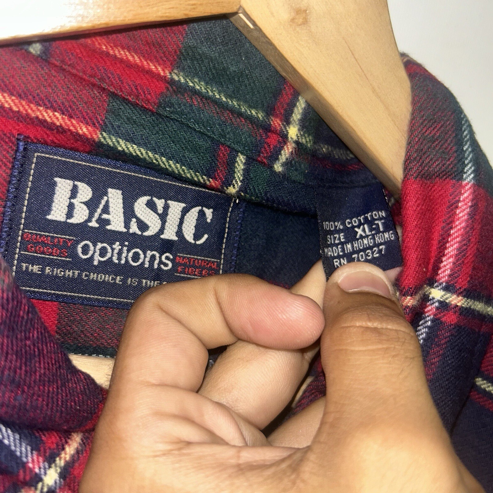 Vintage 1990’s Basic Options Button Uo Flannel Sh… - image 2