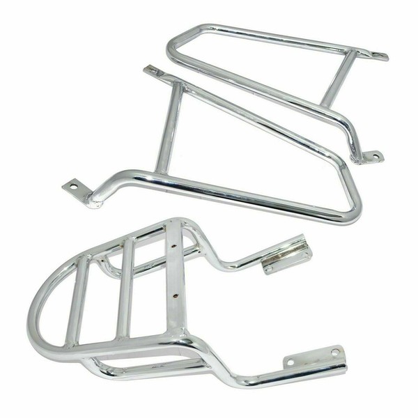 FüR Royal Enfield Interceptor Chrom GepäCktasche Halterung GepäCk Rack TräGer-image