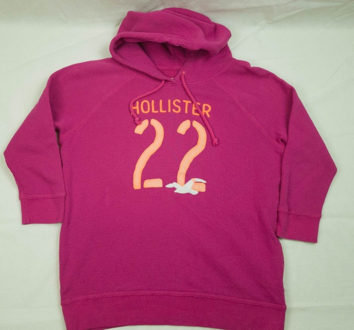 HOLLISTER MUJER SUDADERA CON CAPUCHA MANGA 3/4 TALLA M TALLA