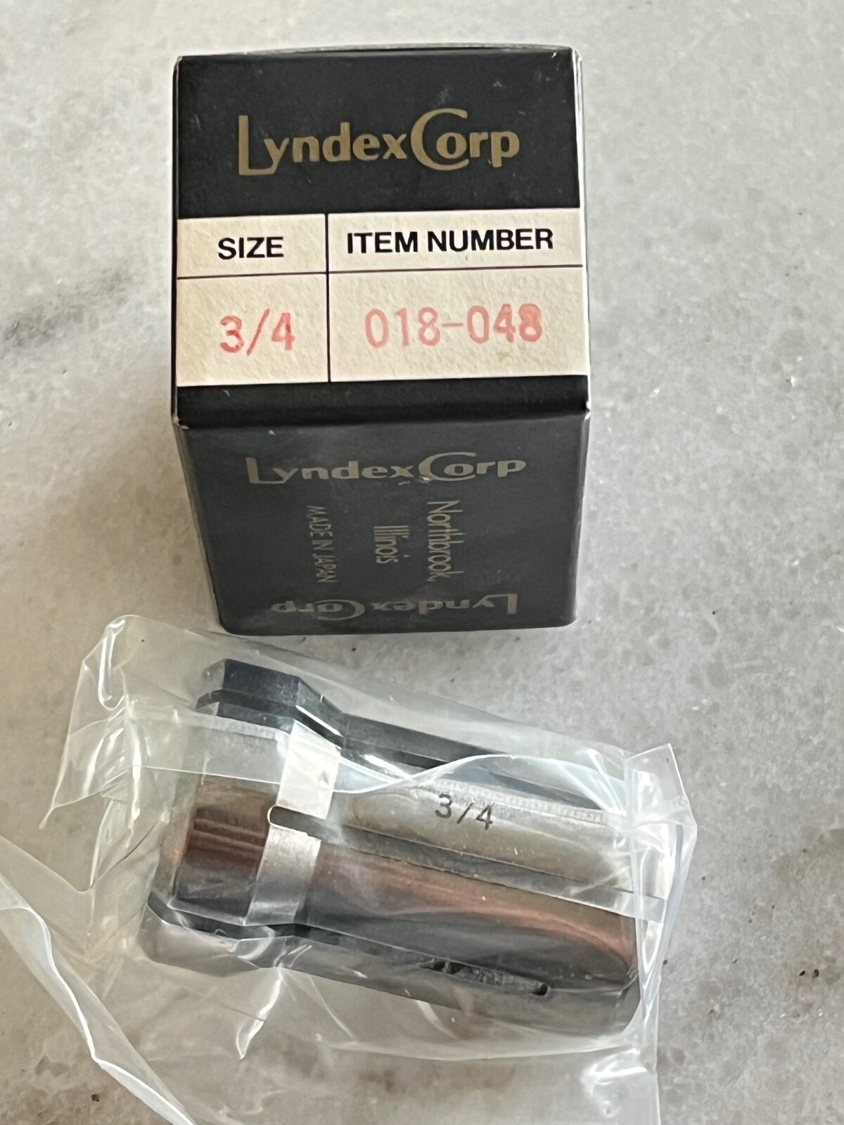 1 new LYNDEX 018-048, DA180/180DA Double Angle Spring Collet, Size: 3/4"