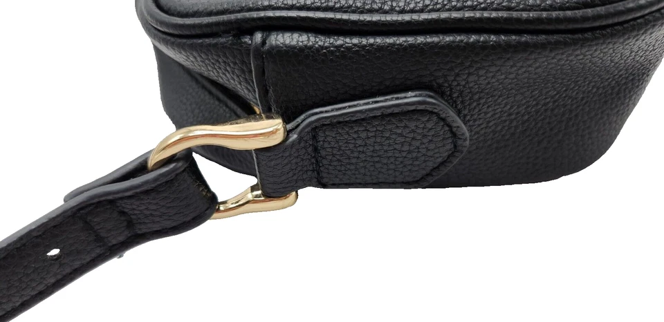 A New Day Adjustable Strap Black Faux Leather Crossbody Bag - Image 4 of 4