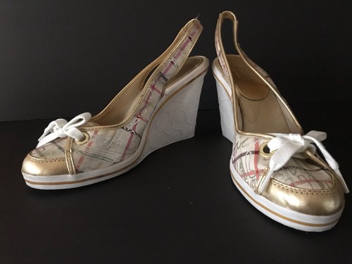 Coach Emilanna Wedge Slingback Shoes 