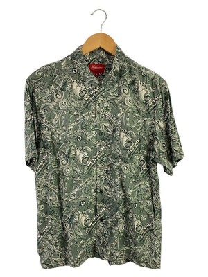 Supreme 23SS Dollar S Shirt M Rayon Green Full Pattern Short  