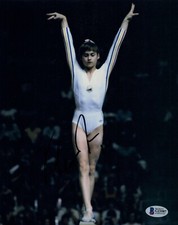 Nadia Comaneci Signed Autographed 8x10 Photo Olympic Gymnast Beckett Bas COA