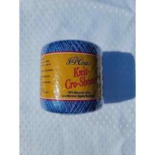 J P Coats KNIT-CRO-SHEEN 100 Mercerized Crochet Cotton 182 True Blue NIP