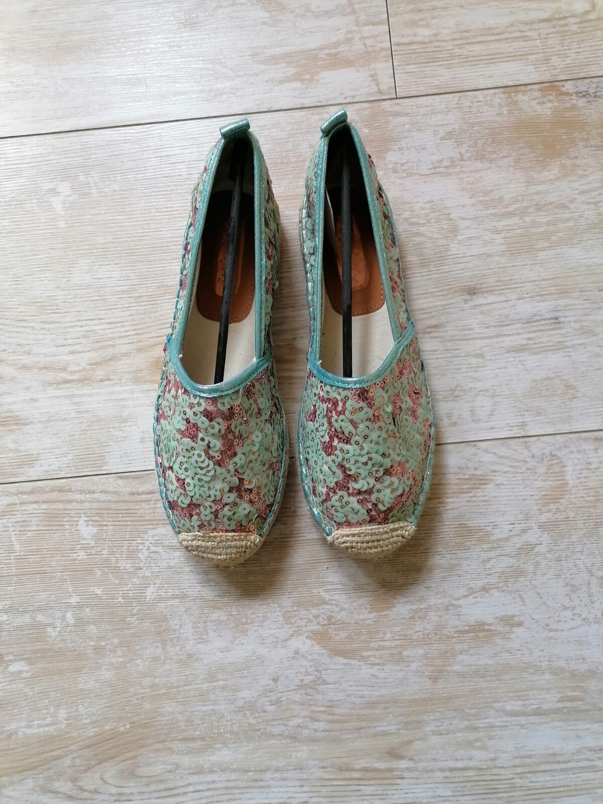 XYXYx Damen Schuhe Sommerschuhe Espadrilles Sandalen Slipper grün rosa