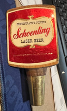 SCHOENLING-------LAGER BEER----4 1/2"----3-SIDED---WOODEN TAP HANDLE