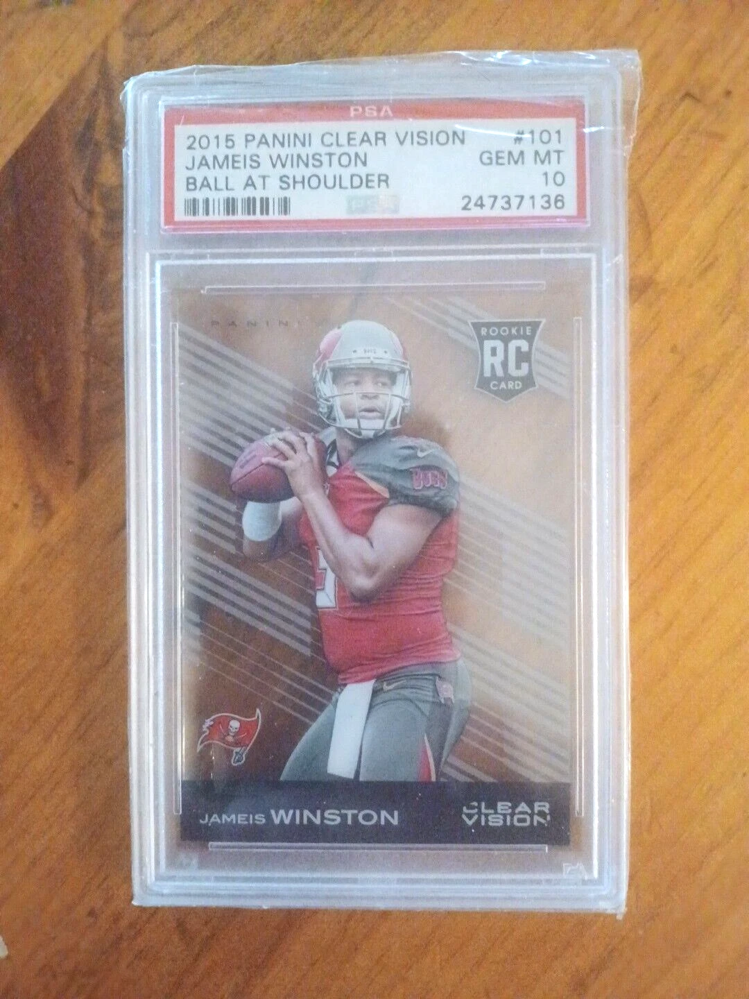 Jameis Winston Panini Clear Vision #101 Ball at Shoulder