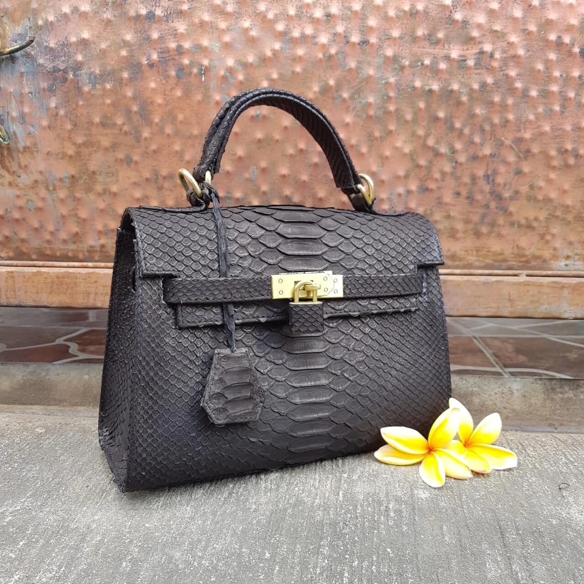 Handbag made of genuine python snake skin bespoke eBay