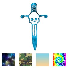 Skull Dagger - Vinyl Decal Sticker - Multiple Patterns  Sizes - ebn999