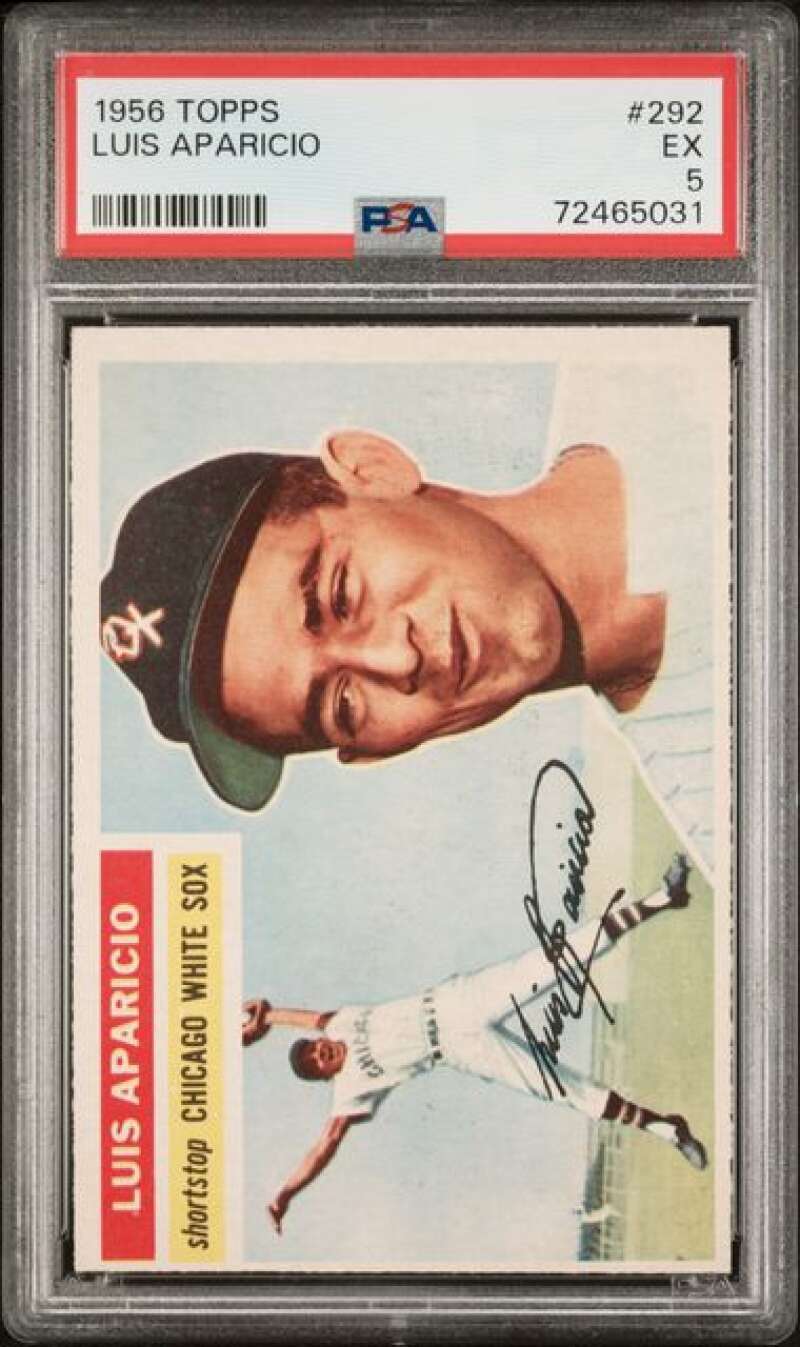 1956 Topps #292 Luis Aparicio PSA 5 RC Rookie White Sox  (5031)