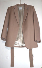 Sandro Paris - Beige Belted Blazer - Size 36