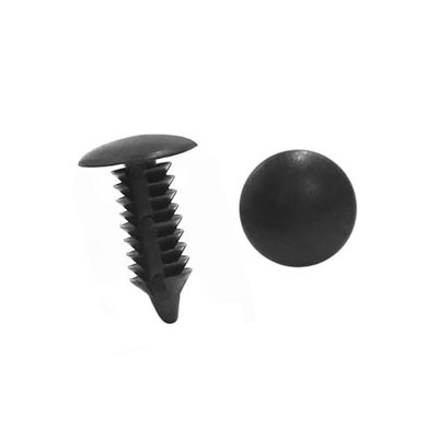50pcs Black Vehicle Car Plastic Rivets Trim Fastener Door Clips for 6mm Hole 