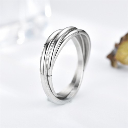 Anillo Trinidad Rodante Ruso Acero Titanio Chapado Moda Nuevo Anillo Talla 5-13 - Imagen 12 de 24