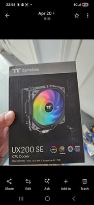 Thermaltake UX200 SE ARGB Lighting CPU Cooler for Intel and Amd lga1700 am4 etc