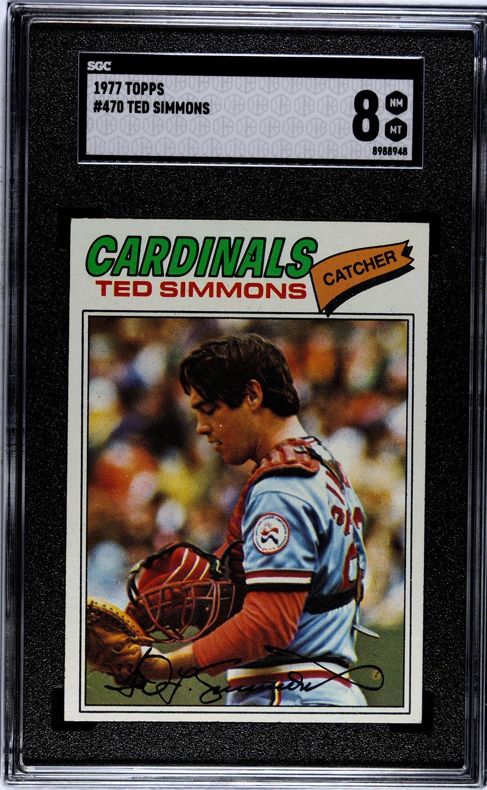 1977 Topps #470 Ted Simmons SGC 8 NM-MT