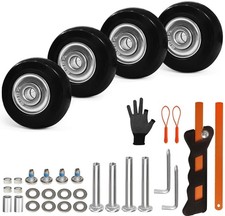Luggage Wheels Kit 4PC Diameter 2in/50mm Thick 0.7in/18mm PU Wheels with Ball...