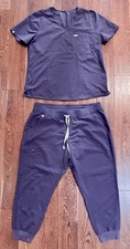 Figs Technical Collection 2 Piece Set Solid Eggplant Purple Joggers  Top XL/XXL