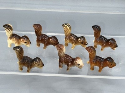 Altfiguren Tiere Eichhörnchen laufend  7  verschiedene Varianten
