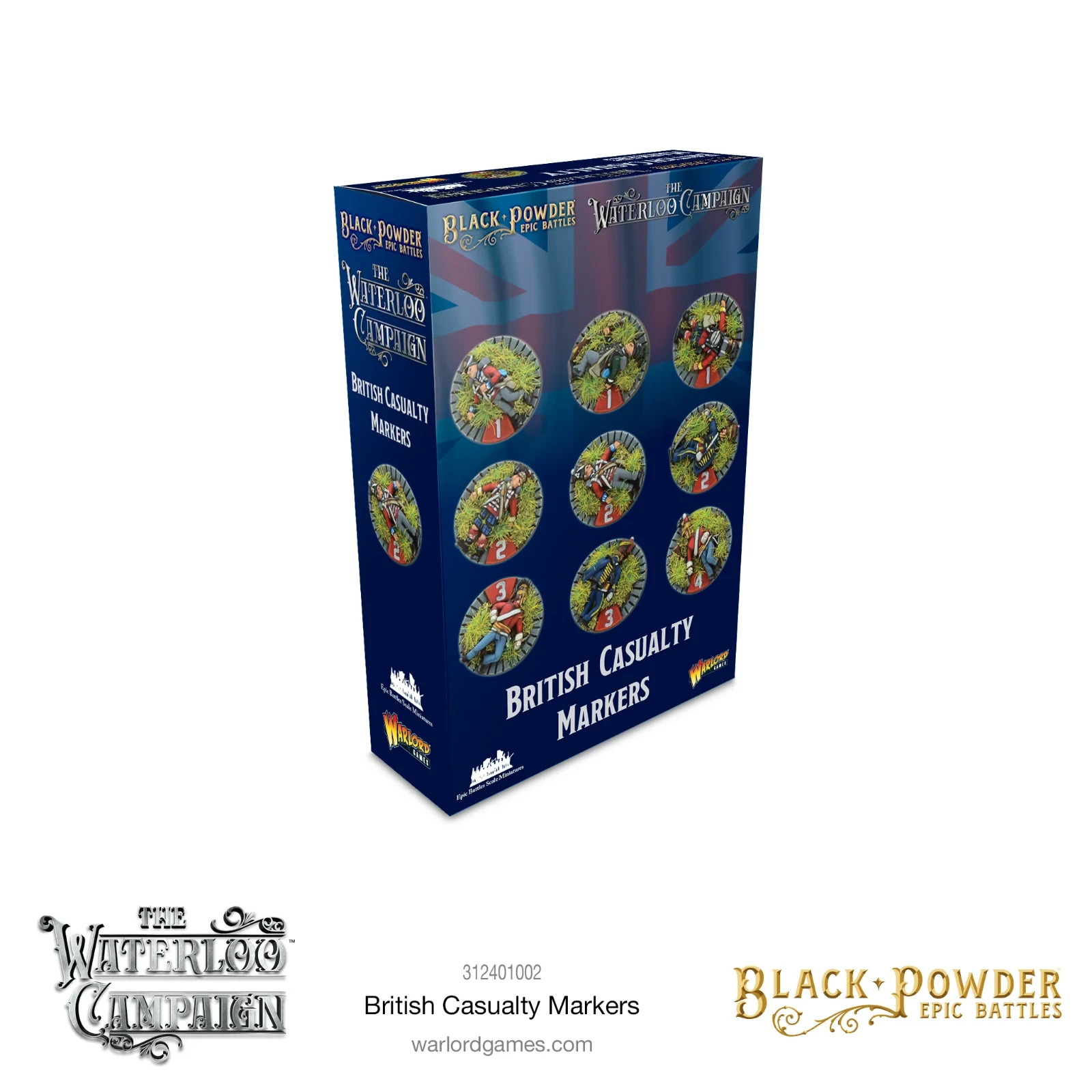British Casualty Markers  - Brand New - Epic Battles Black Powder Warlord Games