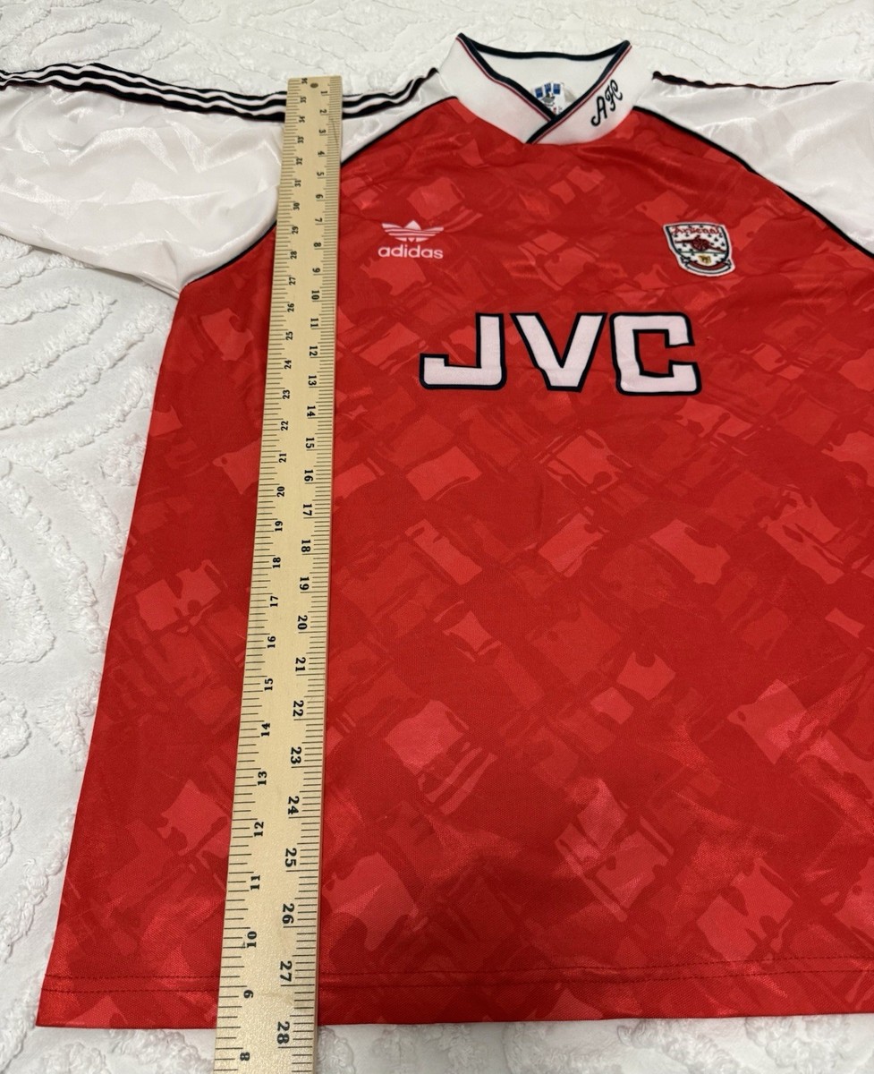 Vintage Arsenal Soccer Jersey Rare 90s Home JVC Football Shirt