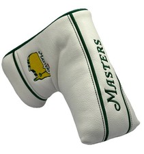 Official Masters Golf Embroidered White Leather Blade Putter Head Cover