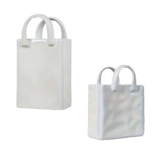 Purse Vase for Flower White Resin Centerpeice for Living Room Indoor Kitchen