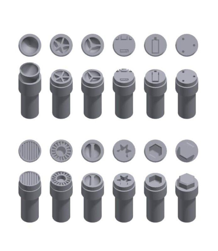 HMA Mecha Round Mold 3mm M Size M3-M09 Robot Upgrade Plastic Model Kit Parts
