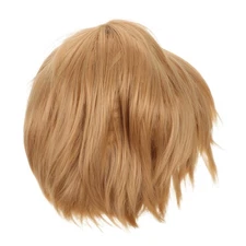 Men Short Wig: Fluffy Synthetic Hair For Halloween Cosplay - Heat Resistant