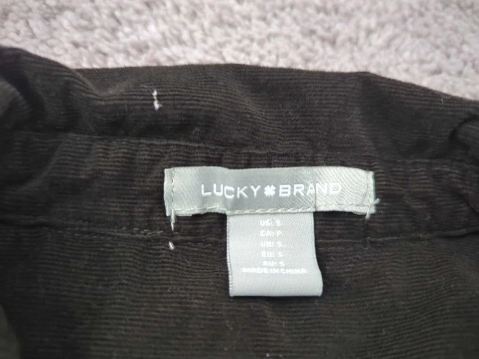 Lucky Brand Shirt Dress Womens Small Brown Corduroy Button Up Long Sleeve - Image 2 of 4