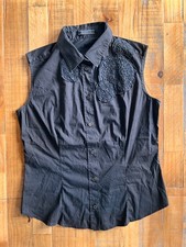 Vintage Prada Sleeveless Shirt Top Floral App...