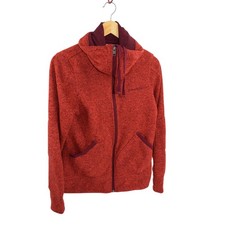Avalanche Red Full Zip Hooded Sweater Jacket Womens Casual