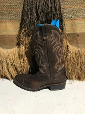 DOUBLE H 3282 MENS ROBERT BROWN LEATHER WESTERN WORK BOOTS US Size 12D