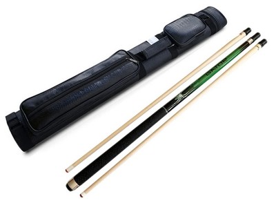 Champion Dark Green Spider Billiards Pool Cue Stick with two shafts (12 & 13mm)