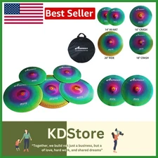 Complete Quiet Cymbal Pack - 5 Piece Set: 14" Hi-Hat to 20" Ride for Beginners