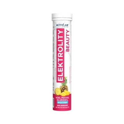 5903260909623 ACTIVLAB Electrolity Beauty Smak Pineanasowy (tuba/20 tab.) Suplemen