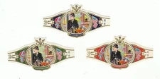 3 cigar bands Washington Charlie Chaplin  iss in 1968