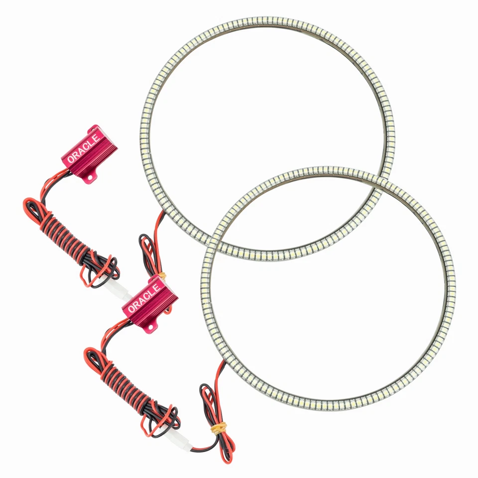 LED Fog Lights Halo Ring Lights Red For 2005-2009 Ford Mustang GT Foto 2 de 4