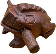 2.75 Inch Thai Classic Handmade Percussion Instruments Wooden Frog Wooden Frog M