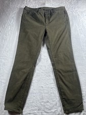 Woman’s J Crew Sateen Toothpick Pants Size 31 Green