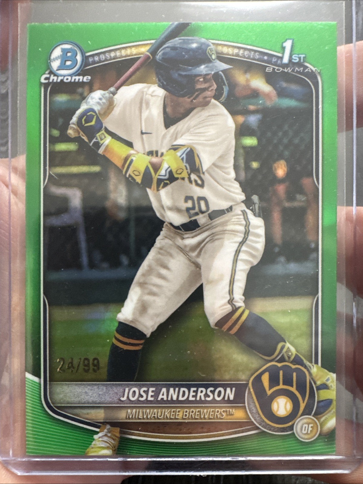 2025 Bowman Chrome Jose Anderson #BCP-193 1st Bowman True Green /99