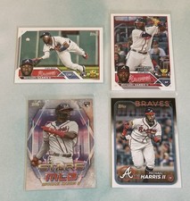 Michael Harris Rookie Lot 2023-2024 Topps Atlanta Braves (4 Cards)