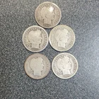 New ListingLot of 5 Barber Dime 10C 0.900 Silver 1909-S 1911-D 1913 1915 1916 #568