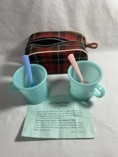 Vintage Immersion Heater with Bag, 2 Cups & 2 Spoons (Heater not included)